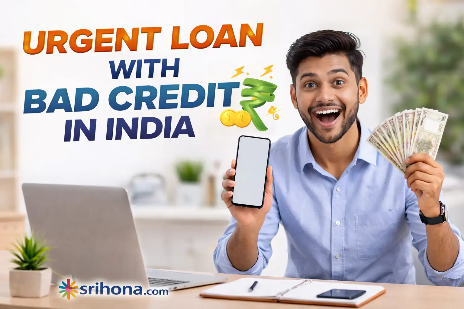 Urgent loan with bad credit in India
